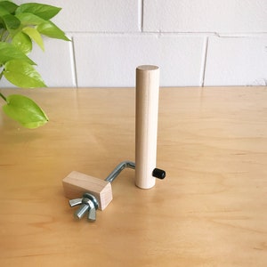 Single Maple Warping Peg with Clamp