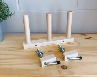 Triple Hard Maple Warping Pegs Set (CLAMPS INCLUDED)