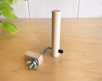 Single Maple Warping Peg with Clamp