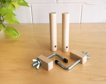 Two Maple Warping Pegs