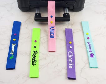 Personalised Luggage Strap With Name Embroidered Luggage Tag Travel Luggage Accessory Traveler's Gift Suitcase Strap Accepting Logo Custom