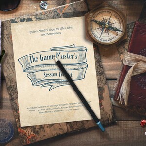 The Game Master's Session Toolkit ~ A Printable Planner for DMs, GMs & Storytellers