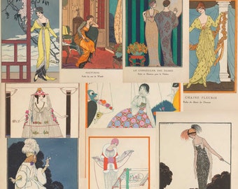 Vintage Printable French Fashion Magazine Clothing Book & Catalog Pages