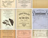 Vintage Ephemera Journal Cards: ATC Collage Sheet (Digital Download)