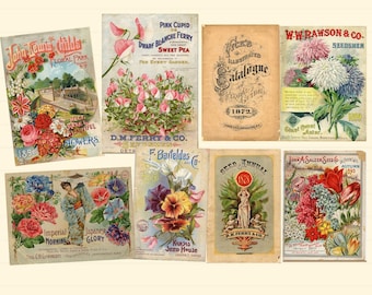 Vintage Printable Seed Packet Instant Download, Flower Seed Favors SKU 004