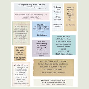 Druckbare Zitate Digital Download Collage Sheet, Inspirierende Sätze, Buchzitate SKU 0056