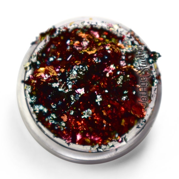 Black Magic Flake - Black to Red Chameleon Color Shifting Metallic Foil Gilding Art Pigment