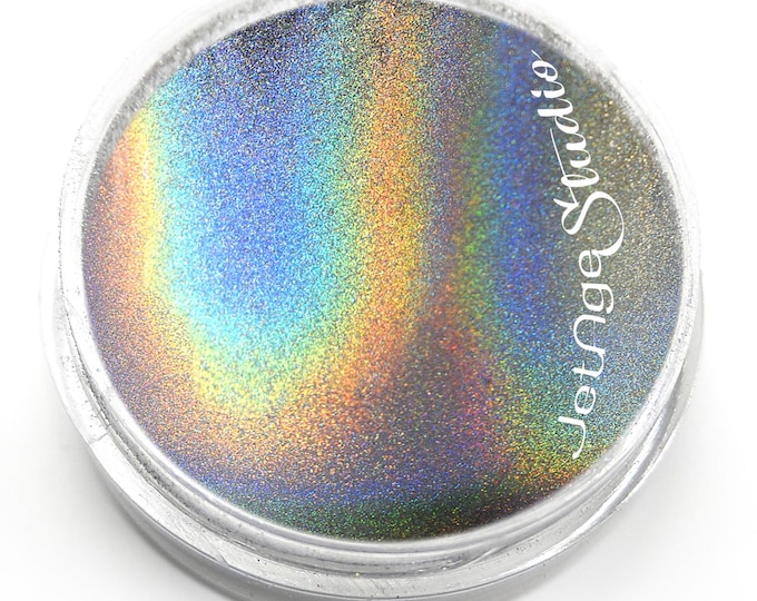 Featured listing image: Discotek Ultra Fine Holographic Powder - Silver Rainbow Linear Laser Chrome Micro Glitter