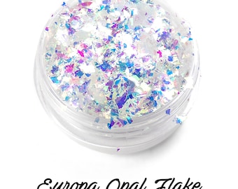 Europa Opal Flake-Multicolor Dichroic Art Flake Pigments  Lumiere Lusters, Cosmetic Grade, for Craft, Resin and Glassworking Art