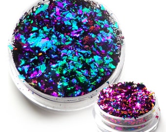 Peacock Flake - Lumiere Lusters Flake Chameleon Color Change Multi Chrome Metallic Foil Art Pigment