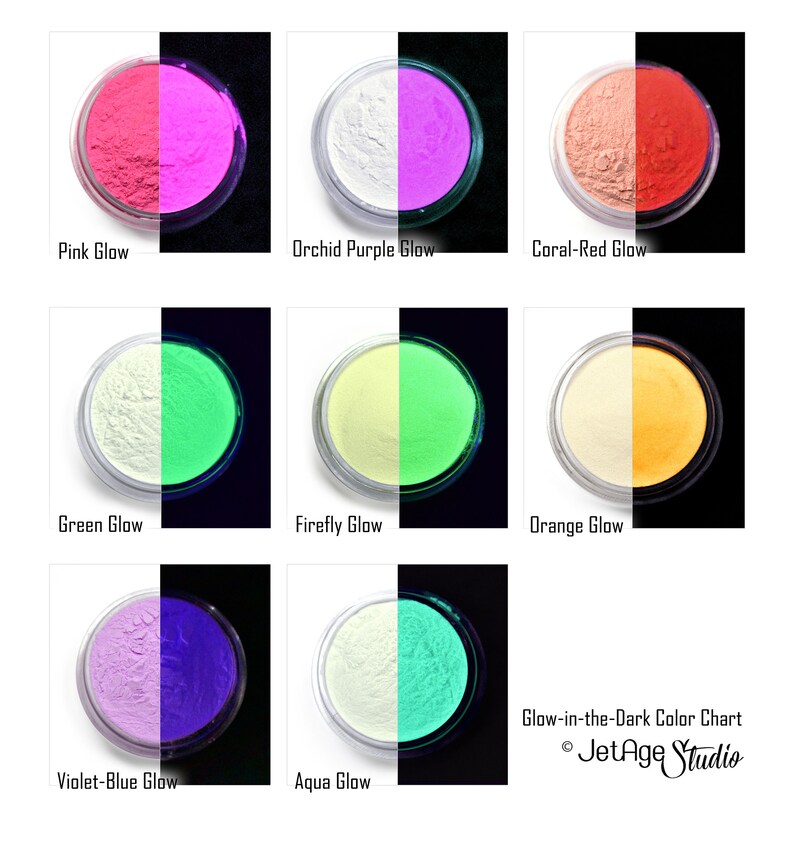 Glow in the Dark Luminescent Fluorescent Pigment Powder Etsy