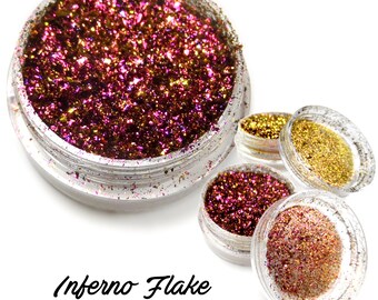 Inferno - Rose Magenta Orange Lumiere Lusters Color Shifting Chameleon Metallic Foil Art Pigments