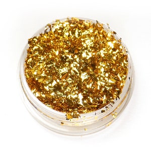 Metallic Foil Flakes for Nail,Resin, Crafts, Painting/ Thin Gold