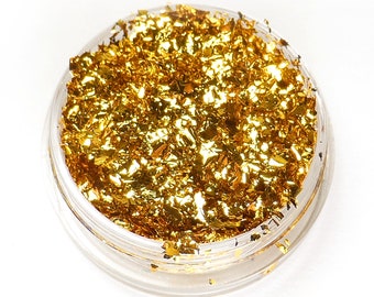 Lustrous Gold Flake Metallic Foil Art Pigment