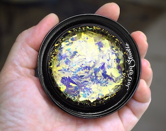 Corona Gold Flake - Bright Gold - Violet Transparent Aurora Dichroic Art Flake Pigment
