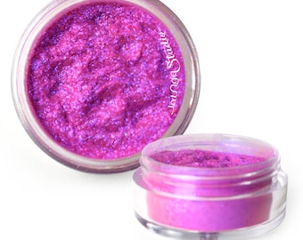 Transfuchsia Intense Hot Pink Powder with Electric Blue Flash Art Pigment Non Plastic