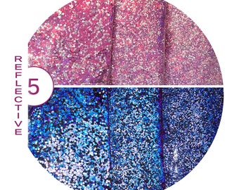 Flash Reflective Glitter COLOR 5 Cherry Red/Violet - Chameleon Hex Shape