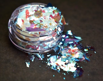Avalon Flake - Mirror-Blue-Green Violet-Red Transparent Aurora Dichroic Art Flake Pigment