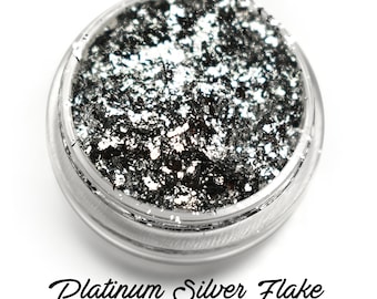 Platinum Silver Flake Metallic Foil Art Pigment