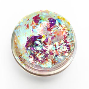 Copos de Avalon - Pigmento artístico dicroico Aurora transparente, color plata brillante, azul, verde y violeta