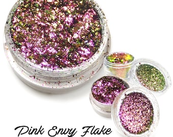 Pink Envy Flake - Lumiere Lusters Color Changing Chameleon Metallic Foil Art Pigment