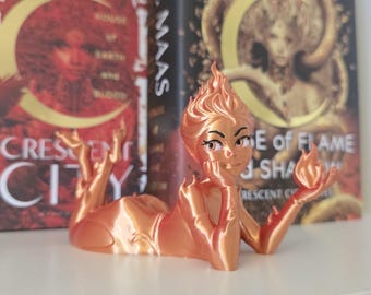 Lehabah Fire Sprite Figurine | Crescent City Inspired Collectible | Bookish Gift for Sarah J. Maas Fans