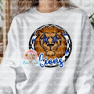 Lion Mascot PNG for Sublimation Designs, Stickers, School Spirit Shirt | Preppy Mascot Shirt Clip Art | Leopard | INSTANT DOWNLOAD