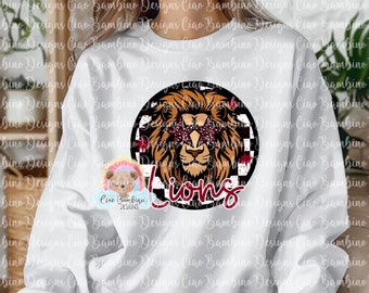 Lion Mascot PNG: School Spirit Shirt Design (Instant Download)