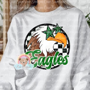 Eagles Mascot PNG for Sublimation Designs, Stickers, School Spirit Shirt | Preppy Mascot Shirt Clip Art | Leopard | INSTANT DOWNLOAD