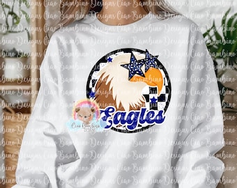 Mascote Leopard Eagles PNG: Design de camisa com espírito escolar (download instantâneo)