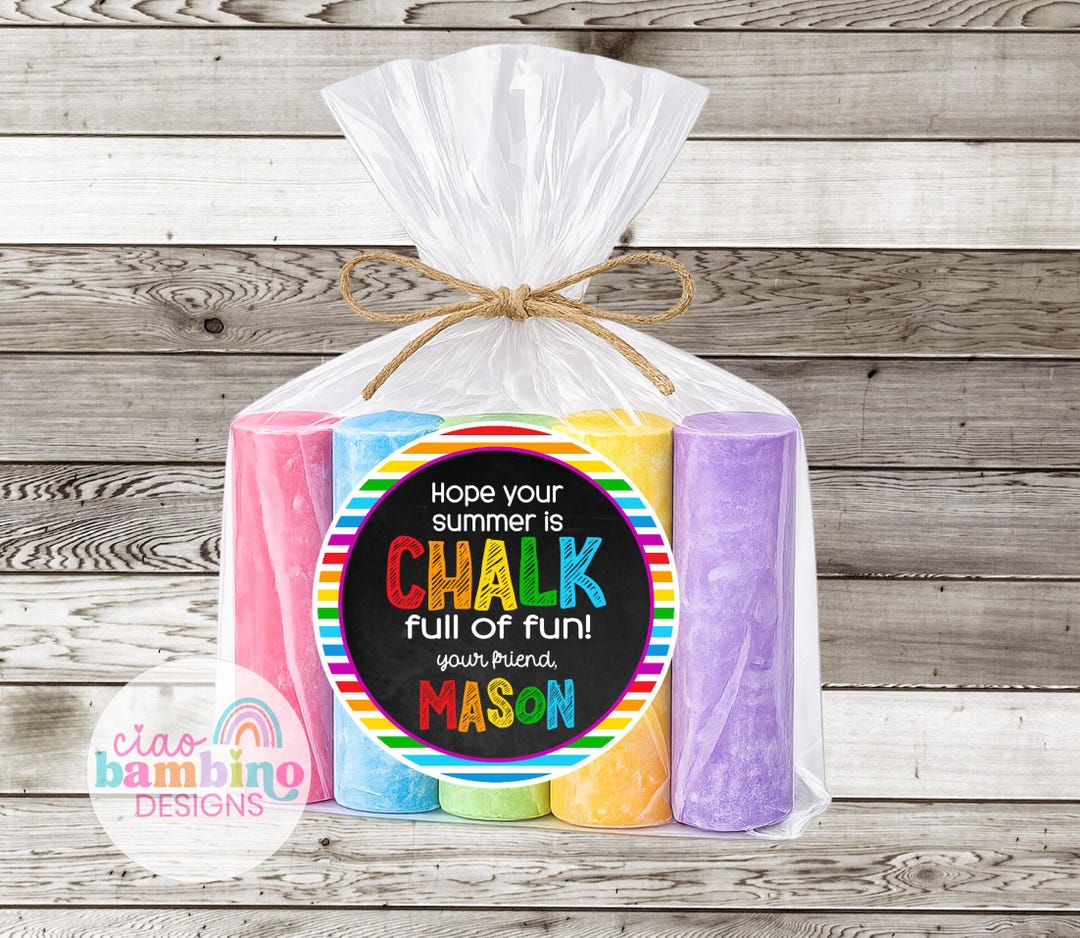 End of School Year Chalk Gift | Chalk Full of Fun | Student Gift ...