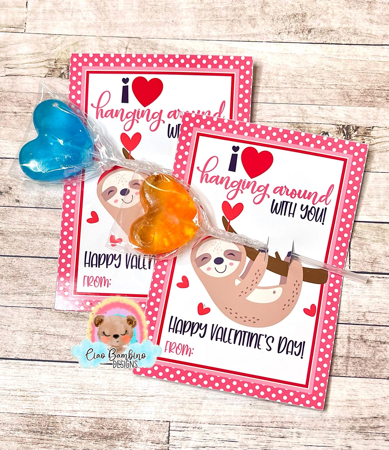 Sloth Valentine Cards for Kids Printable | Sloth Treat Holder Valentine ...