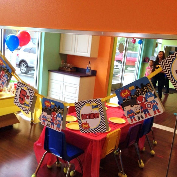 Superhero Happy Birthday Banner / Batman, Superman, Captain America and Spiderman / Personalized with Name and Age