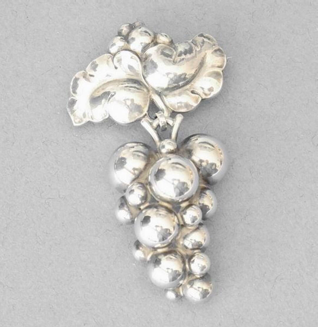 Broche Ancienne En Argent Vintage - Marque Jensen - Occasion