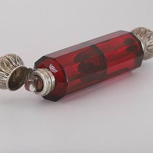 Red Glass Double Perfume Bottle