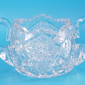 Cut Glass Cream and Sugar