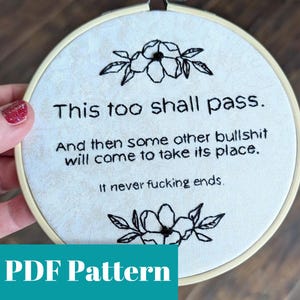 This Too Spass Pass Stickmuster als PDF zum Downloaden