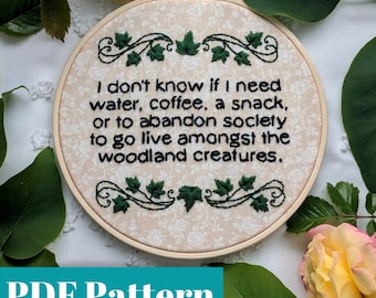 I Dont Know If I Need…. Embroidery Pattern PDF Download