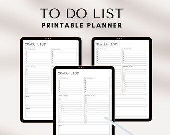 To do list printable to do list bundle to do list planner page productivity planner to do list template big happy planner daily schedule pdf