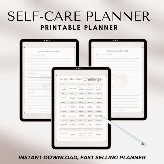 Self Care Checklist, Self-Care Planner, Selfcare Journal Tracker, Wellness Planner Printable, Daily Wellbeing, Mindfulness Mental Health Kit