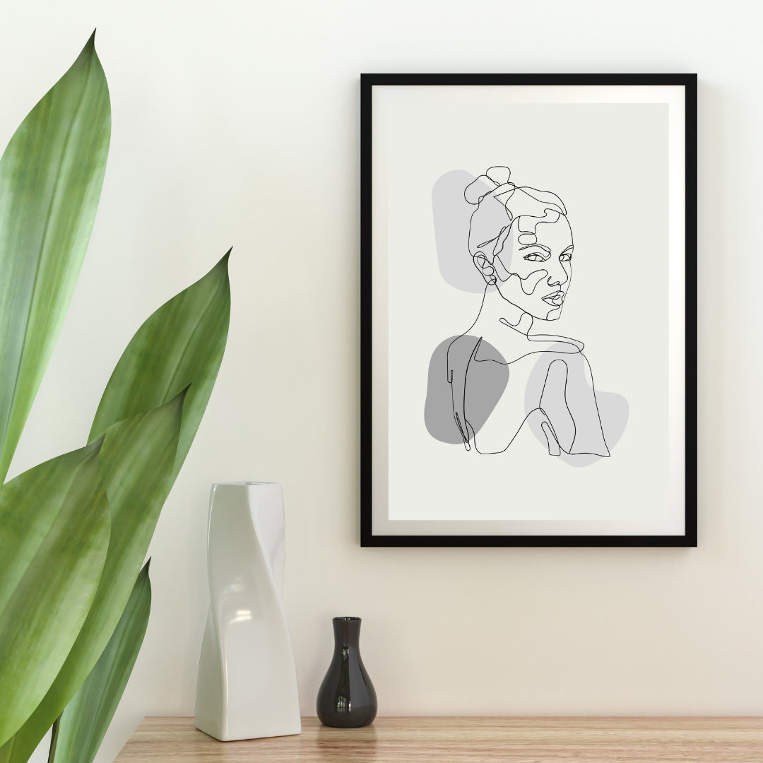Boho Woman Art Print | Female Art | Neutral Female Wall Art | Boho Girl ...