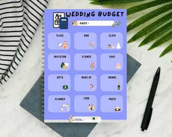 Presupuesto de boda / Planificador de presupuesto de boda / Organizador financiero nupcial / Rastreador de gastos de boda / Rastreador financiero de compromiso / Planificador /