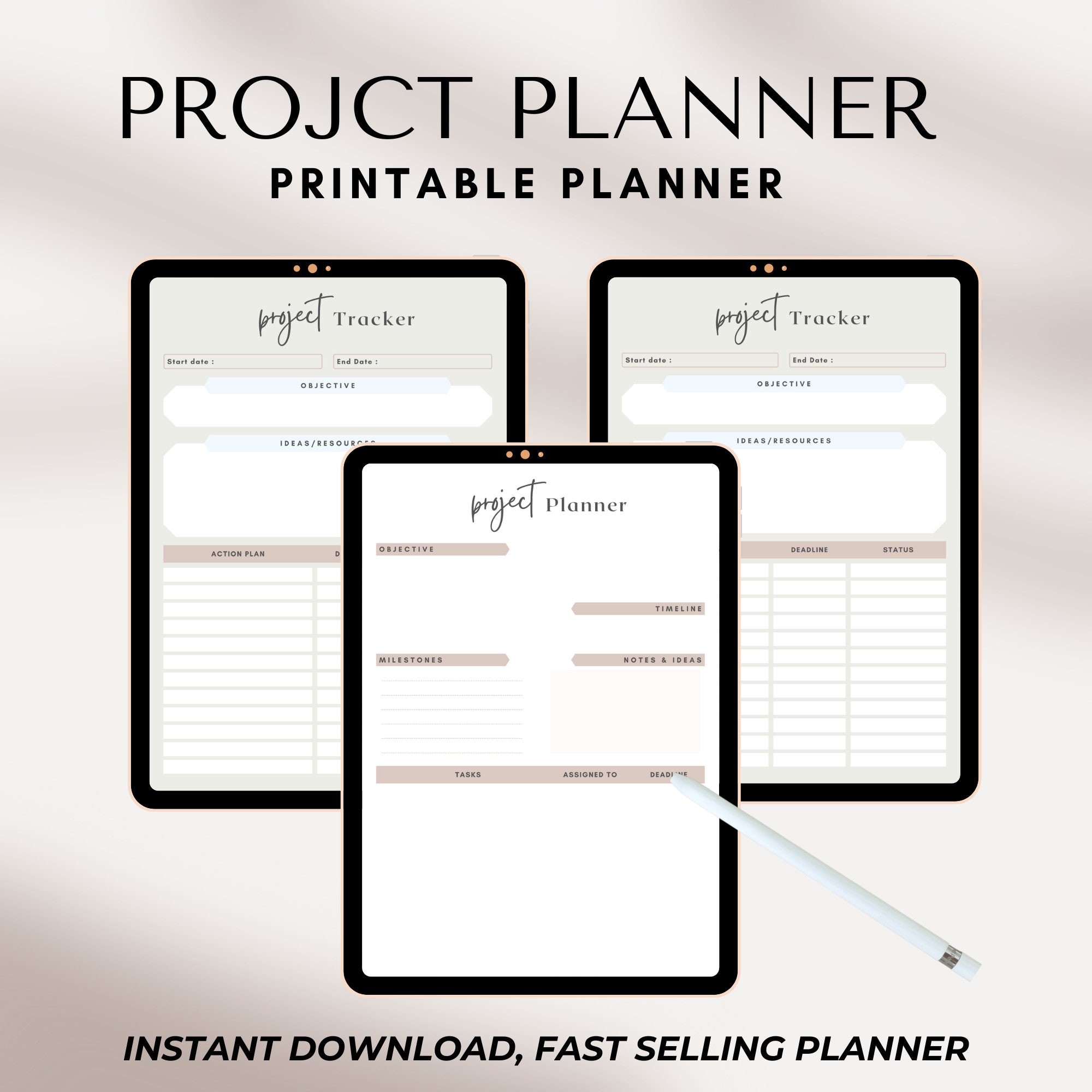 Project Planner Printable, Productivity Planner, Task Tracker, College ...