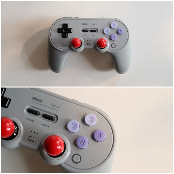 8bitdo Pro3 US SNES Purple Swappable ABXY Face Buttons (controller