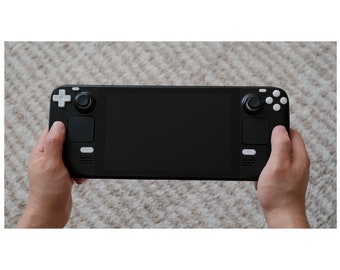 Ensemble complet de boutons de remplacement personnalisés de couleur blanche pour Steam Deck - Compatible OLED et LCD