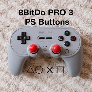 8BitDo Pro3 Controller PlayStation/PS ABXY Magnetic FaceButtons (Controller Not Included)