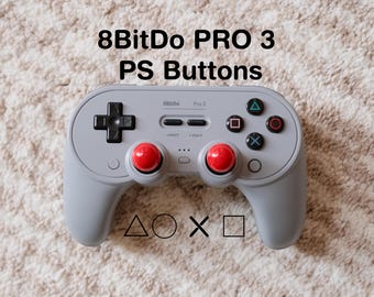 8BitDo Pro3 Controller PlayStation/PS ABXY Magnetic FaceButtons (Controller Not Included)