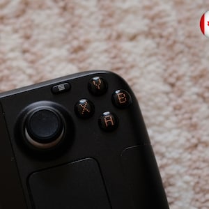 Steam Deck Buttons with Orange Pixel Font - LCD and OLED Steam Deck Compatible
