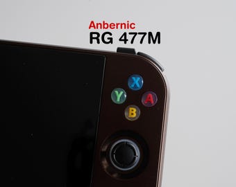 Anbernic RG477M Clear 3D Effect Coloured Fonts ABXY Face Buttons