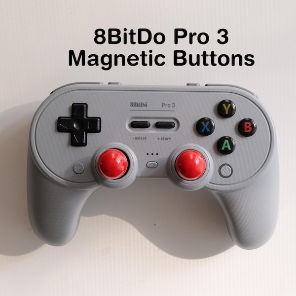 8BitDo Pro3 Controller XBOX Coloured & White ABXY Magnetic FaceButtons (Controller Not Included)